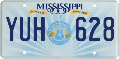 MS license plate YUH628