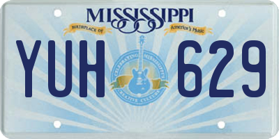 MS license plate YUH629