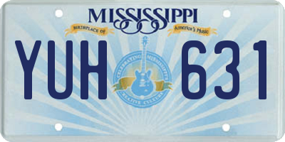 MS license plate YUH631