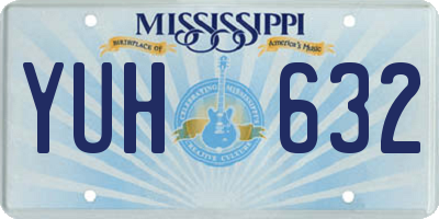 MS license plate YUH632