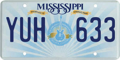 MS license plate YUH633