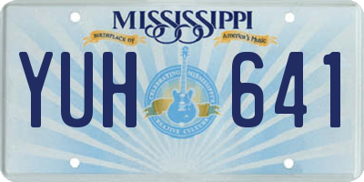 MS license plate YUH641
