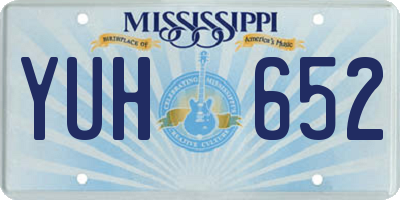 MS license plate YUH652