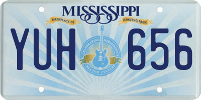 MS license plate YUH656
