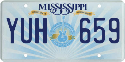 MS license plate YUH659