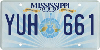 MS license plate YUH661