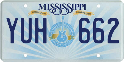 MS license plate YUH662