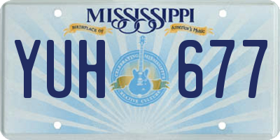 MS license plate YUH677