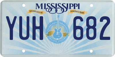 MS license plate YUH682
