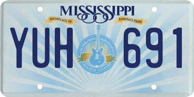 MS license plate YUH691