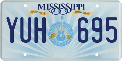 MS license plate YUH695