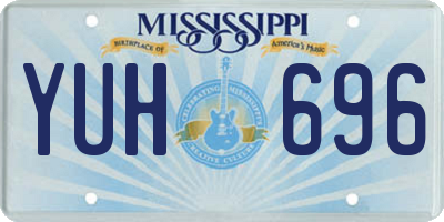 MS license plate YUH696