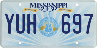 MS license plate YUH697