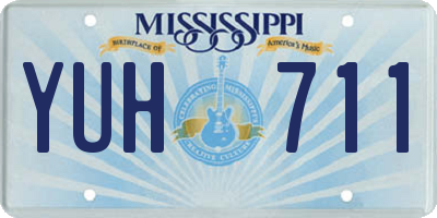 MS license plate YUH711