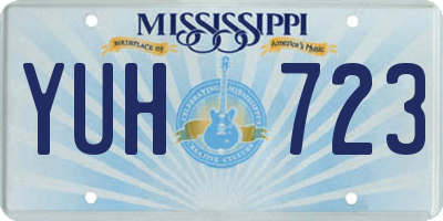 MS license plate YUH723