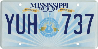 MS license plate YUH737