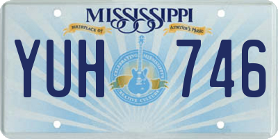 MS license plate YUH746