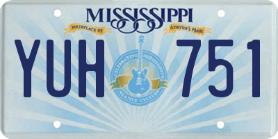 MS license plate YUH751