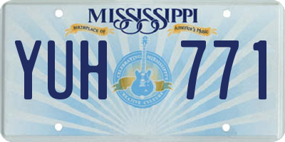 MS license plate YUH771