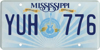 MS license plate YUH776
