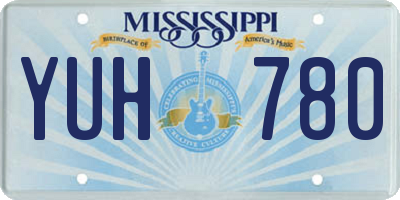 MS license plate YUH780