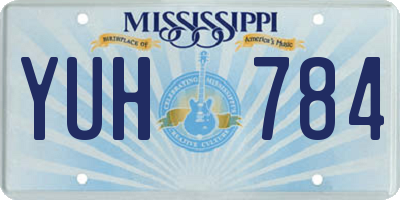 MS license plate YUH784