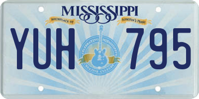 MS license plate YUH795
