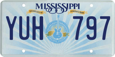 MS license plate YUH797