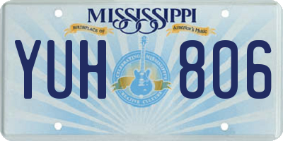 MS license plate YUH806