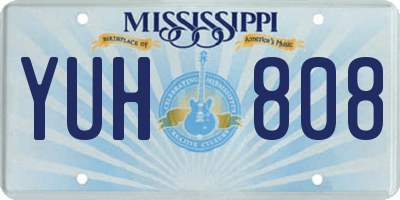 MS license plate YUH808