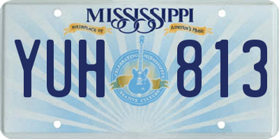MS license plate YUH813