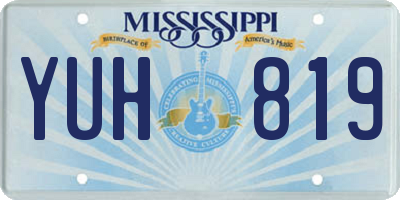 MS license plate YUH819