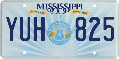 MS license plate YUH825