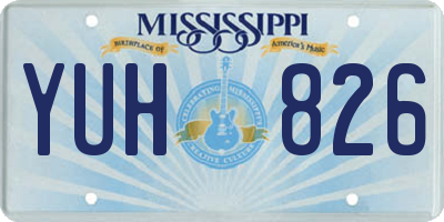 MS license plate YUH826