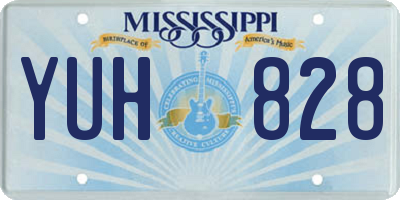 MS license plate YUH828