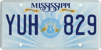 MS license plate YUH829