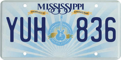 MS license plate YUH836