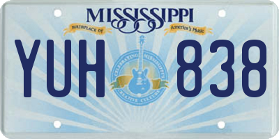 MS license plate YUH838
