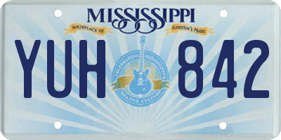 MS license plate YUH842