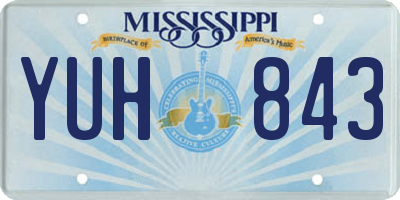 MS license plate YUH843
