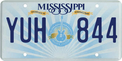MS license plate YUH844