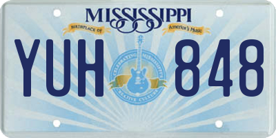 MS license plate YUH848