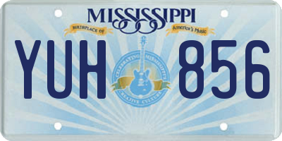 MS license plate YUH856