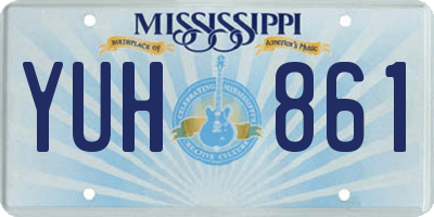 MS license plate YUH861