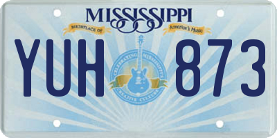 MS license plate YUH873