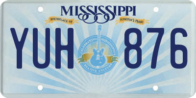 MS license plate YUH876