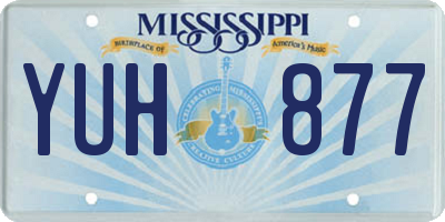 MS license plate YUH877