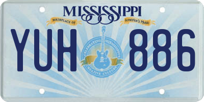 MS license plate YUH886