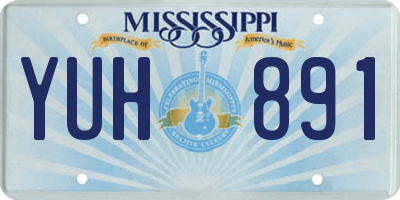 MS license plate YUH891