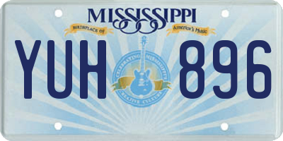 MS license plate YUH896